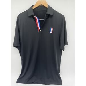Mens M USAG U Suck At Golf polo shirt Black